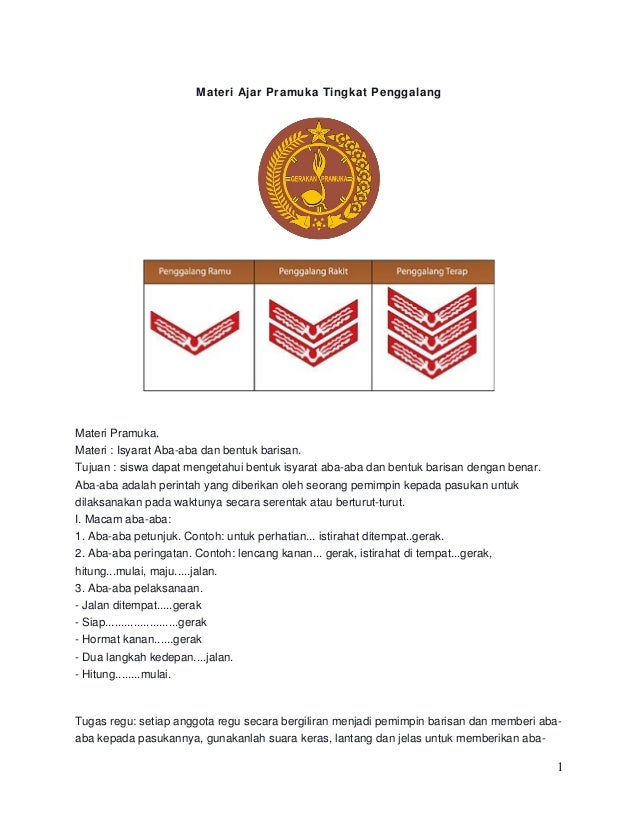 Materi Pramuka Penegak Pdf
